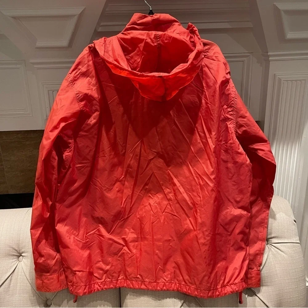 Lands' End Nylon Shell (Dark Salmon) Long Sleeve Full Zip Jacket XL Hooded